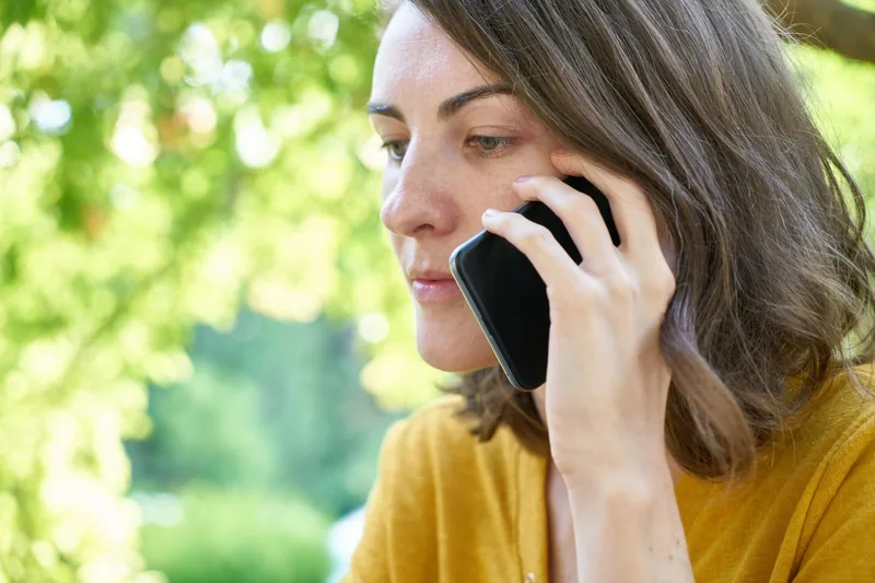 Someone taking a call